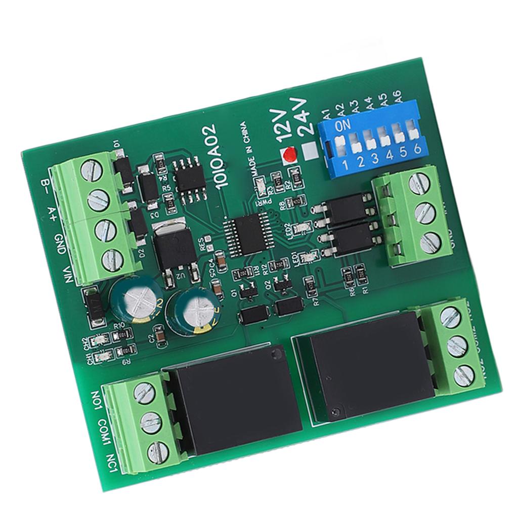 Modul releu 2 canale RS485 Placă de control comutator Controler DC 12V Accesoriu pentru echipament