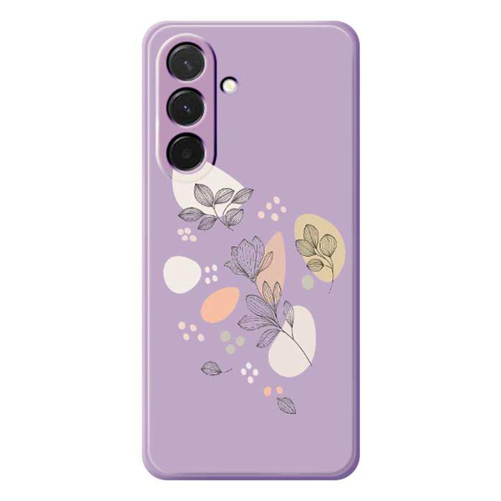 For Samsung Galaxy A36 5G Case Sketch Leaves Pattern Printing Straight Edge TPU Phone Back Cover