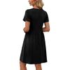 Dresses For Women Short Sleeve O Neck Casual Dresses Waist Maternity Dress With Pockets