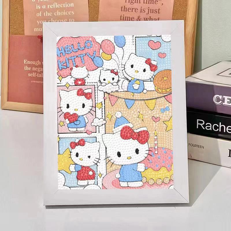 Kuromi Cartoon Diamond Painting Kit: Peace & Joy DIY Gift for Students and Kids.