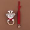 Pacifier Holder Teething Toy Set for Infant for Play Cartoon Crochet Cute Shower Gift Newborn Gift Nursing Pendant Toy