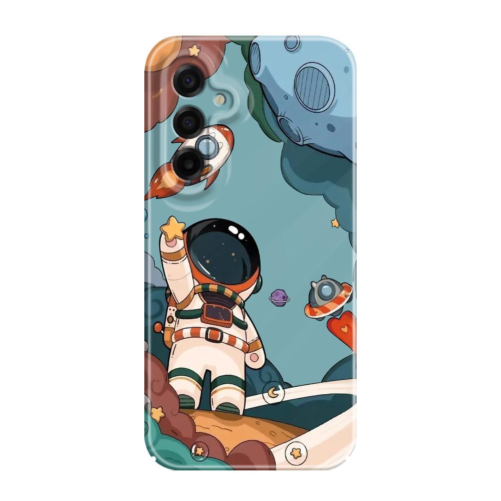 Flying Astronaut Phone Case For Samsung Galaxy A57 A37 A17 A56 A36 A26 A16 A06 A55 A35 A25 A15 A05 4G 5G Film Hard Cover
