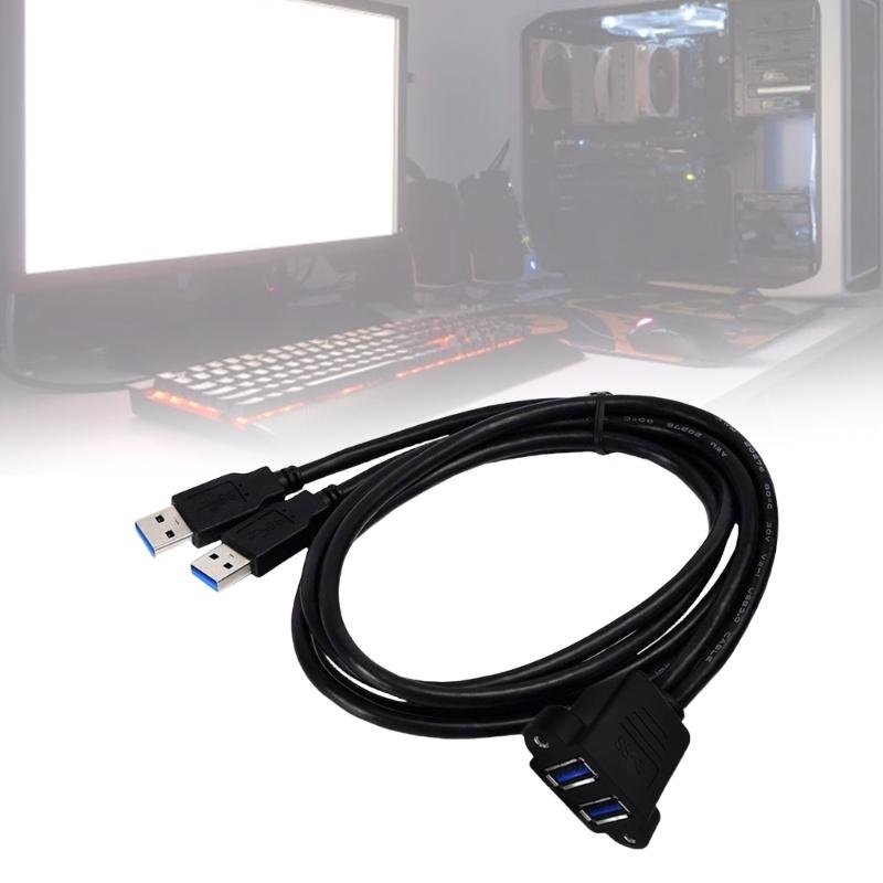 Speed USB3.0 Extension Cable USB3.0 Double Port Data Cable for Efficient Device Connectivity Fast Data Transmission