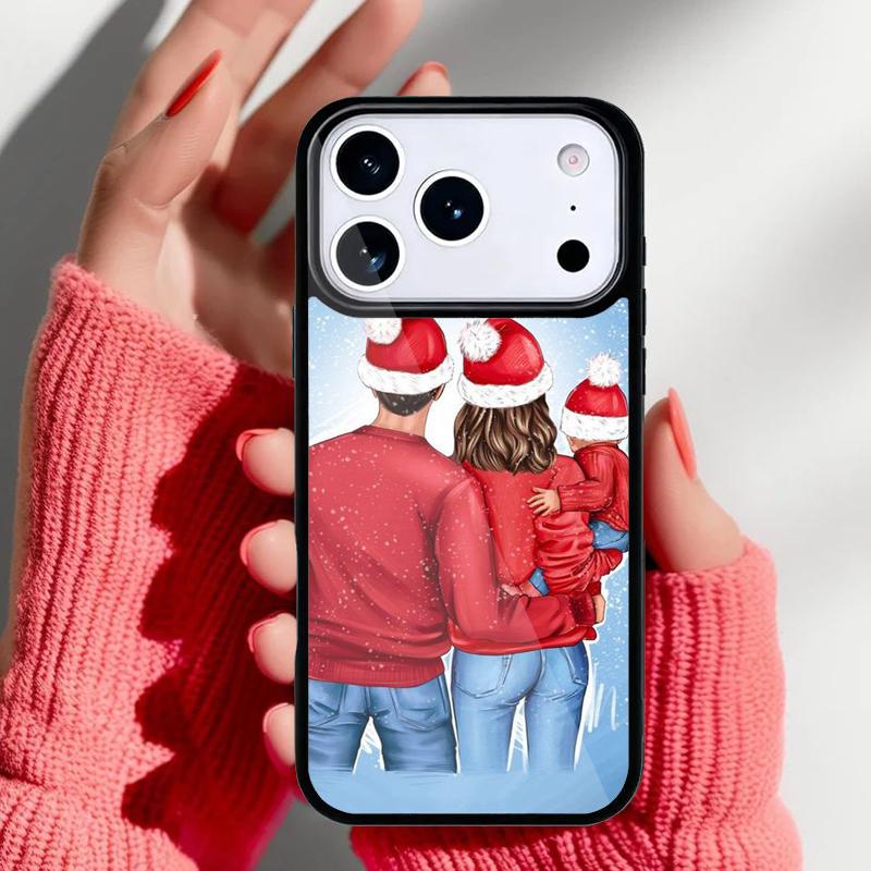 

Mom Dad Daughter Son Phone Case for iPhone 17 Air 16e 15 14 13 Pro Max Back Cover for 12 11 Pro Coque iPhone 14