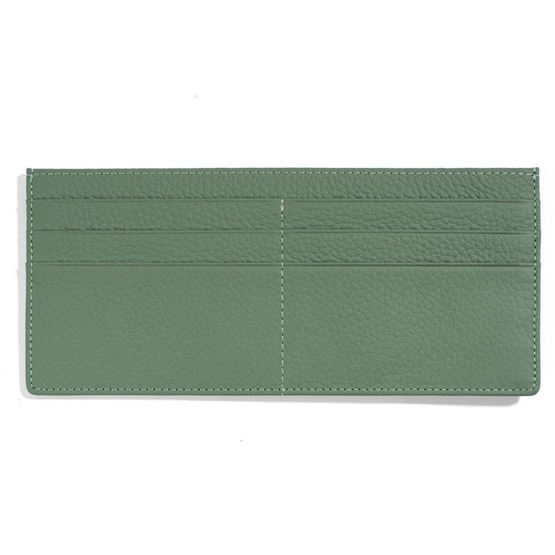 Womens Long Wallet Slim PU Leather With Texture Minimalist Design Multi-Card Holder Large Capacity Coin Purse
