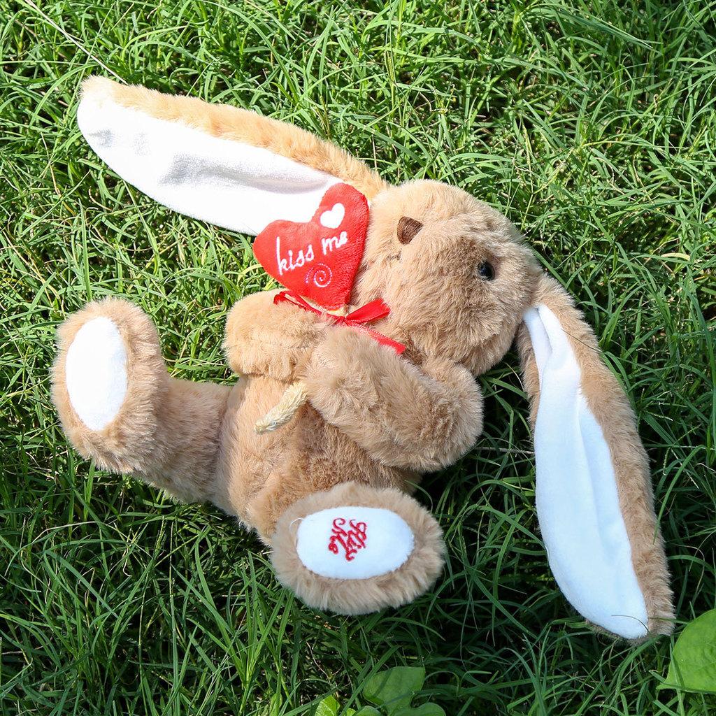 Cute Flower Hug Rabbit Plush Doll Ornament For Girls Bedroom Decor Presents And