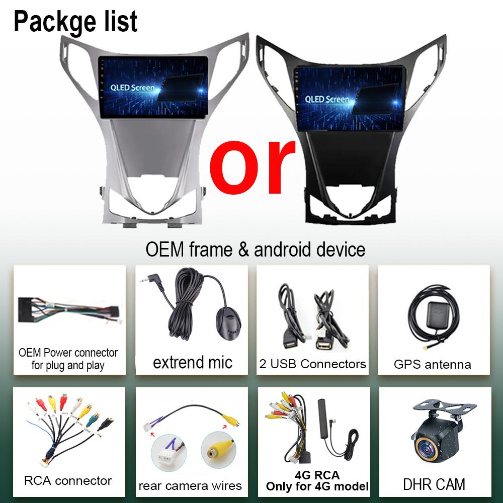 Android Auto Android For Hyundai Azera 2011 - 2014 Car Radio Multimedia Navigation Wireless Carplay QLED HDR Screen NO 2DIN