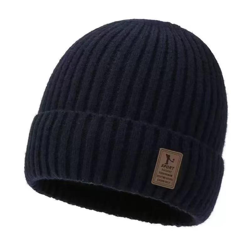 

Men & Women Fleece Hat for Cold Weather, Fleece-lined and Thickened for Warmth, Men s Beanie, Windproof Cold Hat for Winter Riding One size fits all Темно-синій