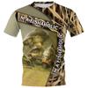 3D Printed T-Shirt Men's Women's Summer Bass Fishing Short Sleeves Casual Street Loose Comfort Plus Size Men's