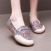 2025 Spring/Summer Women's Ethnic Style Flat Heel Old Beijing Cloth Shoes for Middle-Aged & Elderly Mothers