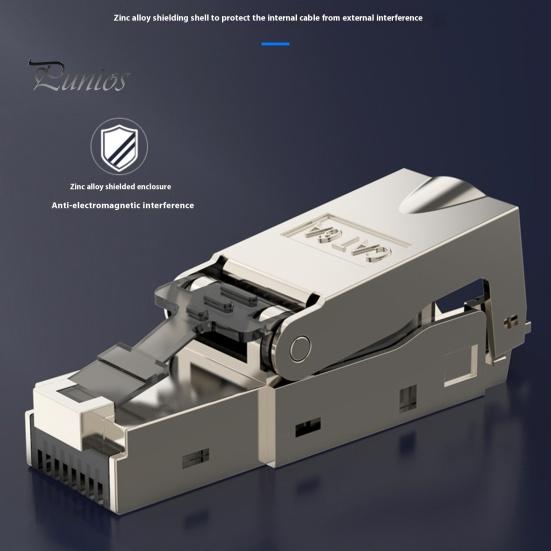 RJ45 Network Connector Universal Easy Assembly High Speed LAN Data Transfer Network Connector Head Accessories