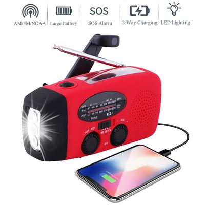 Kempingové světlo na solární ruční kliku s AM/FM rádiem Venkovní 2000mAh USB nabíjecí multifunkční ruční dynamo LED svítilna