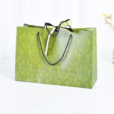 White Cardboard Gift Bag with Long Ribbon Folding Gift Box Large Capacity Flower Packing Box