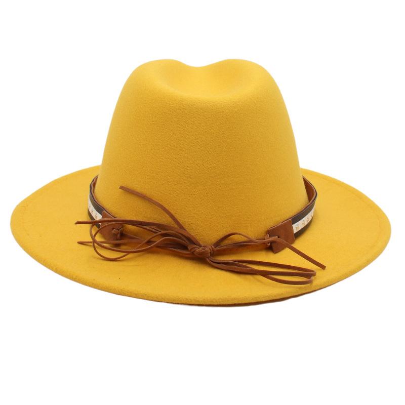 Foreign Trade Retro Top Hat Pentagram Jazz Hat Men'S And Women'S Felt Hat European And American Style Hat Woolen Hat Wool