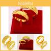 Stylish Couple's Meteor Shower Ring Set In Gold Plated Copper For Fashionable Accessories