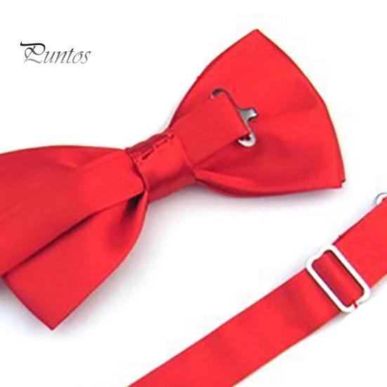 Tie Bow Solid Color Wear Easily Polyester Adjustable Fashion Pre Tied for Formal Occasions Ceremony