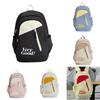 Nylon Student Backpack For College Girls With Letter Print Design And Cushion Straps For School Use