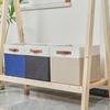 Foldable Linen Fabric Storage Basket Large Capacity Toys Sorting Box Clothes Storage Bin  Key