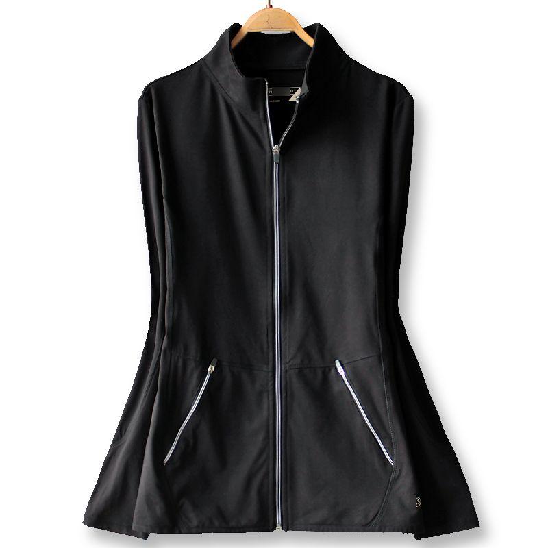 

Wy131 Спортивная куртка-кардиган с высоким эластичным воротником-стойкой Black XS