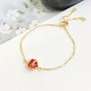 Delicate 4 Style Sacred Red Crystal Heart Charm Bracelets For Women Adjustable Shiny CZ Party Jewelry Female Religion Gift