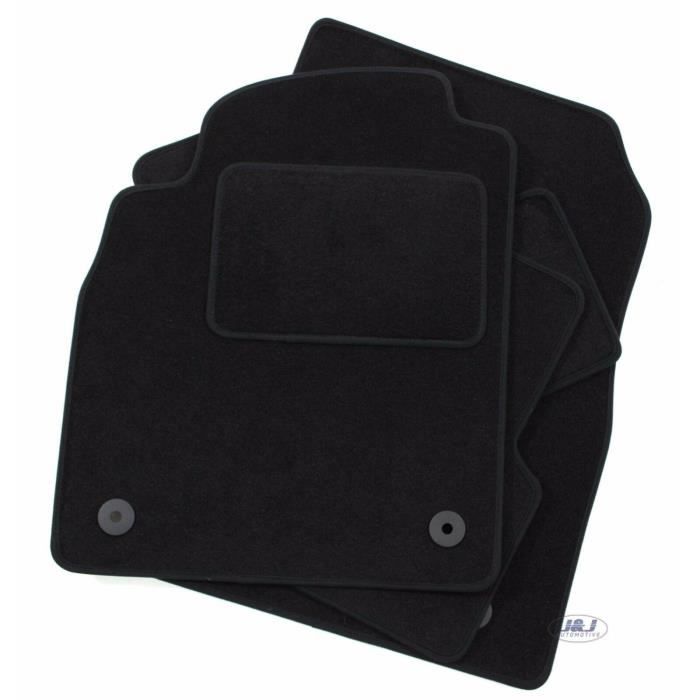 Tapis De Sol Noir Velours - J&amp;J AUTOMOTIVE - Opel Astra J 2009-2015 - Sur Mesure - Antidérapant - Imperméable