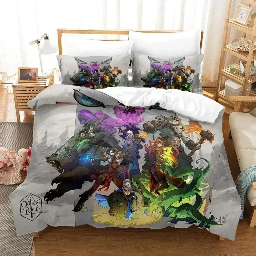 Neues Legend of vox machina Spiel Bettwäscheset Bedrucktes Bettset mit Kissenbezug Bettdeckenbezug Weiche Queen King Size Bettwäsche Zuhause
