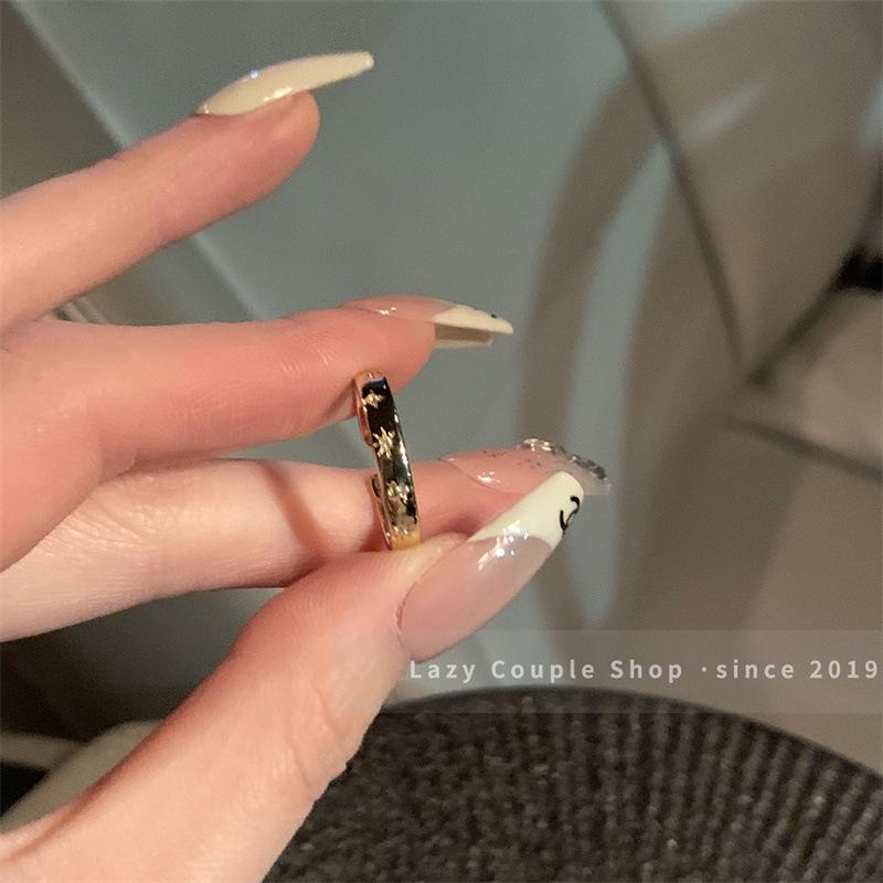 Koreanisches Zirkon-Liebesring-Set – luxuriöse, schlichte Statement-Ringe für einen vielseitigen Stil