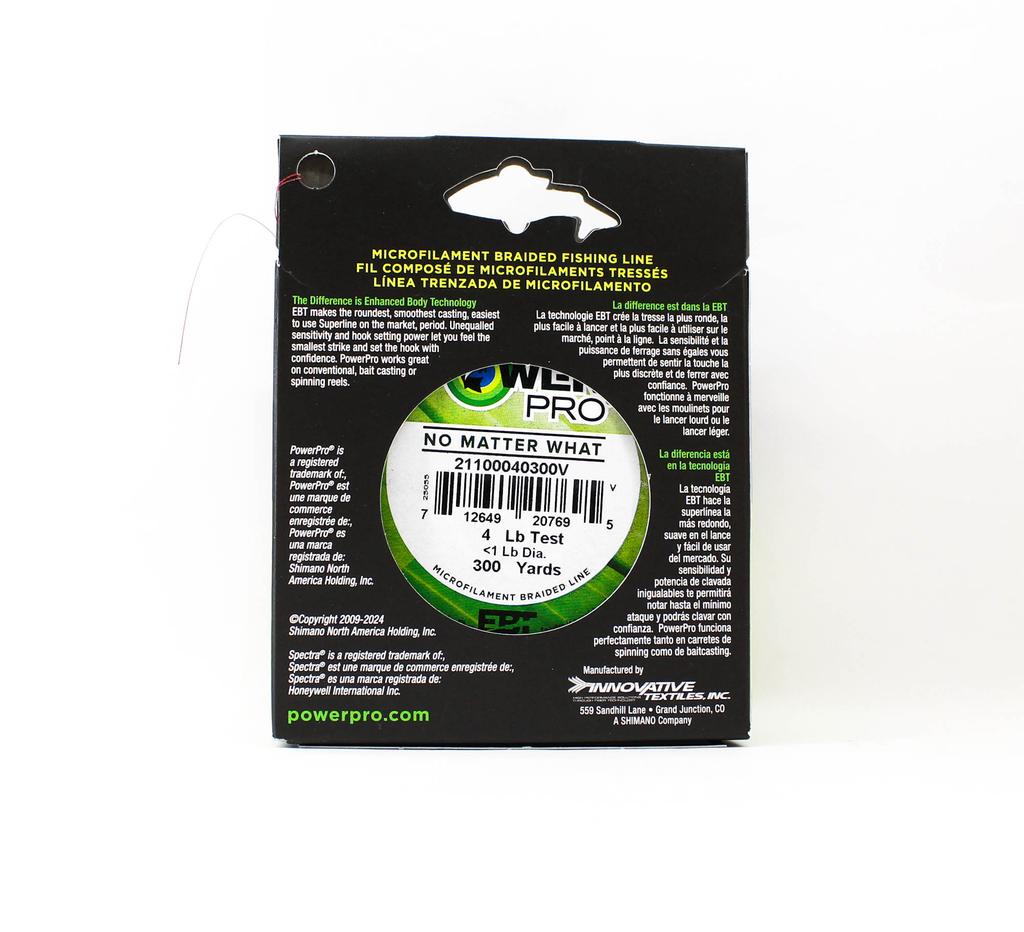 POWER PRO Braided Spectra Line 4lb X 300yds Red (7695)