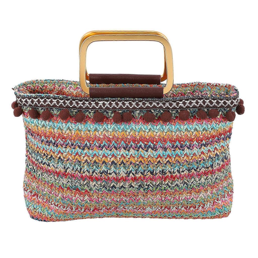 Fashionable Straw Woven Bag Large-capacity Straw Woven Handbag for Storage