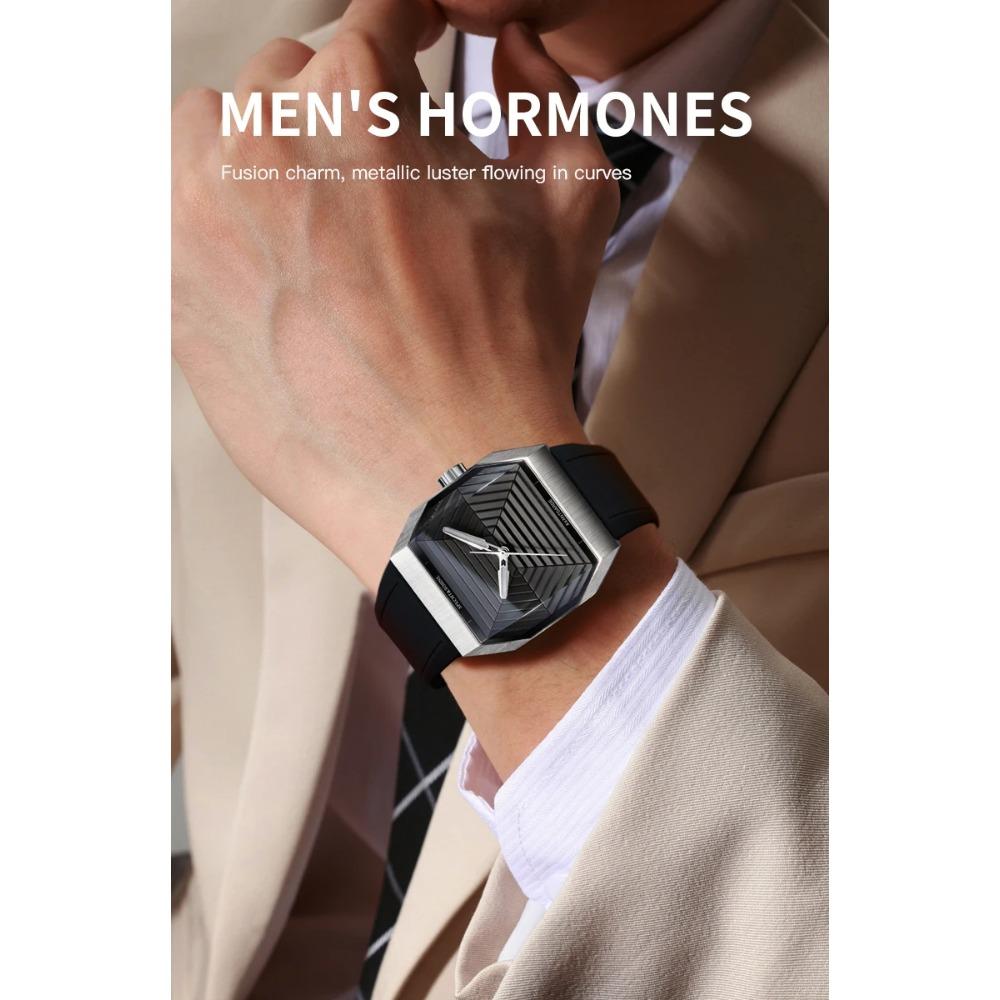 Specht & Söhne New Creative Design Square Watch For Men Sports Watches Octagon Stainless Steel 3D Sapphire Crystal Reloj Hombre