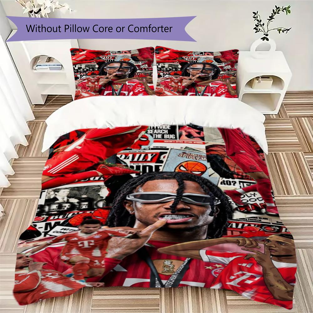 Michael Olise Pattern Bedding uilt Set uilt Cover Pillowcase Home Decoration Birthday Gift (1 * duvet cover + 2 * pillowcase without core)