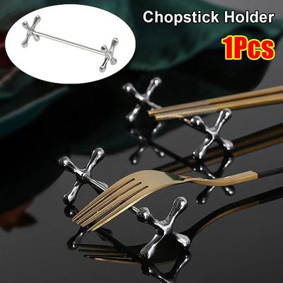 1Pcs Plum Shape Chopstick Holder Metal Tableware Stand  Art Craft Table Decoration