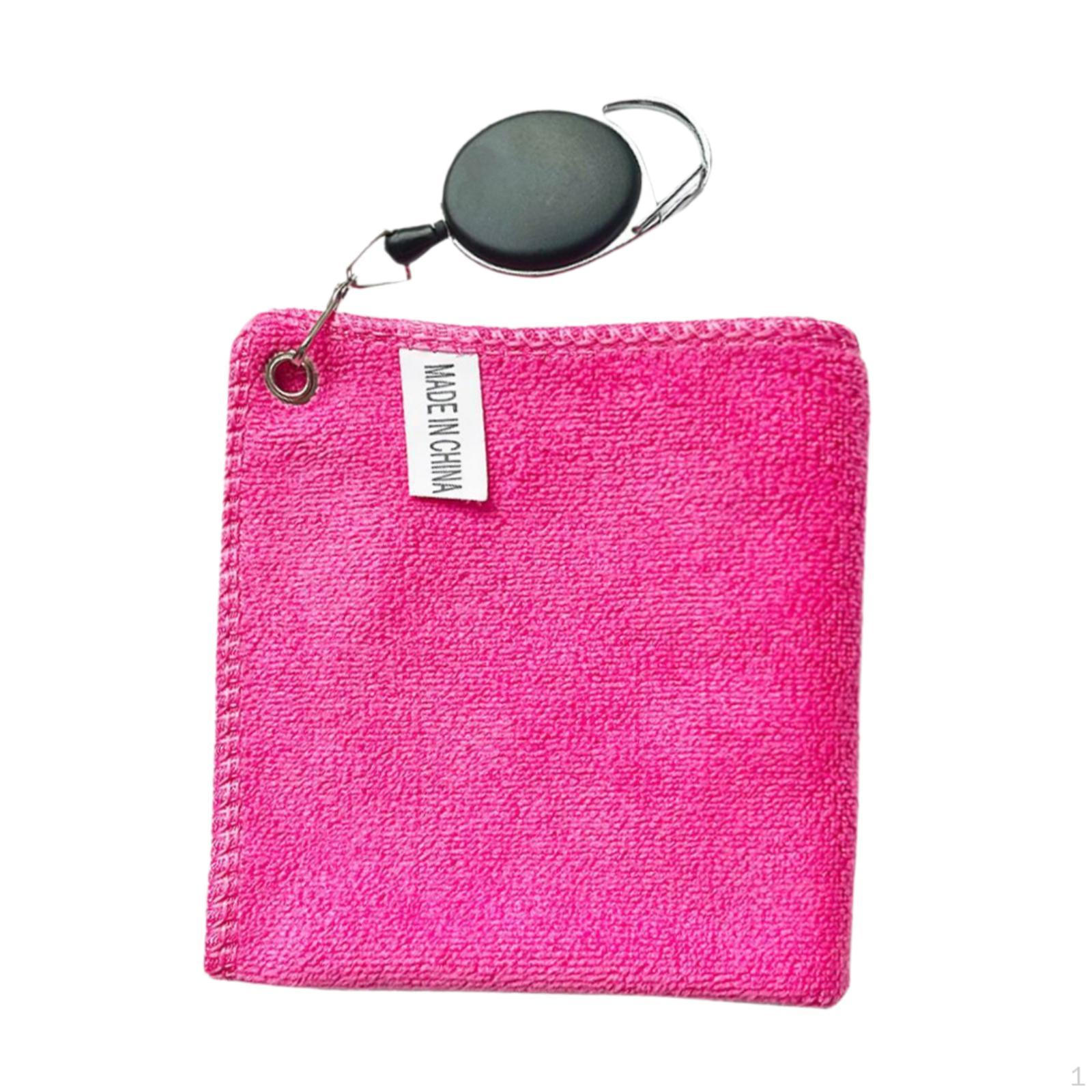 

Полотенце для чистки мячей для гольфа с клипсой, карманная салфетка для протирки для мужчин и женщин, 11,81x11,81 дюйма розы красного