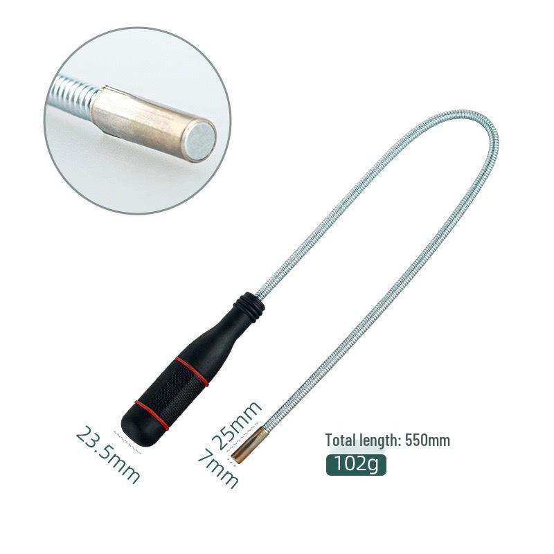 1.5 lb Telescopic Magnetic Pickup Tool with Light, Strong Magnet, Extendable Round & Square Mirror, Auto Repair Flashlight Head