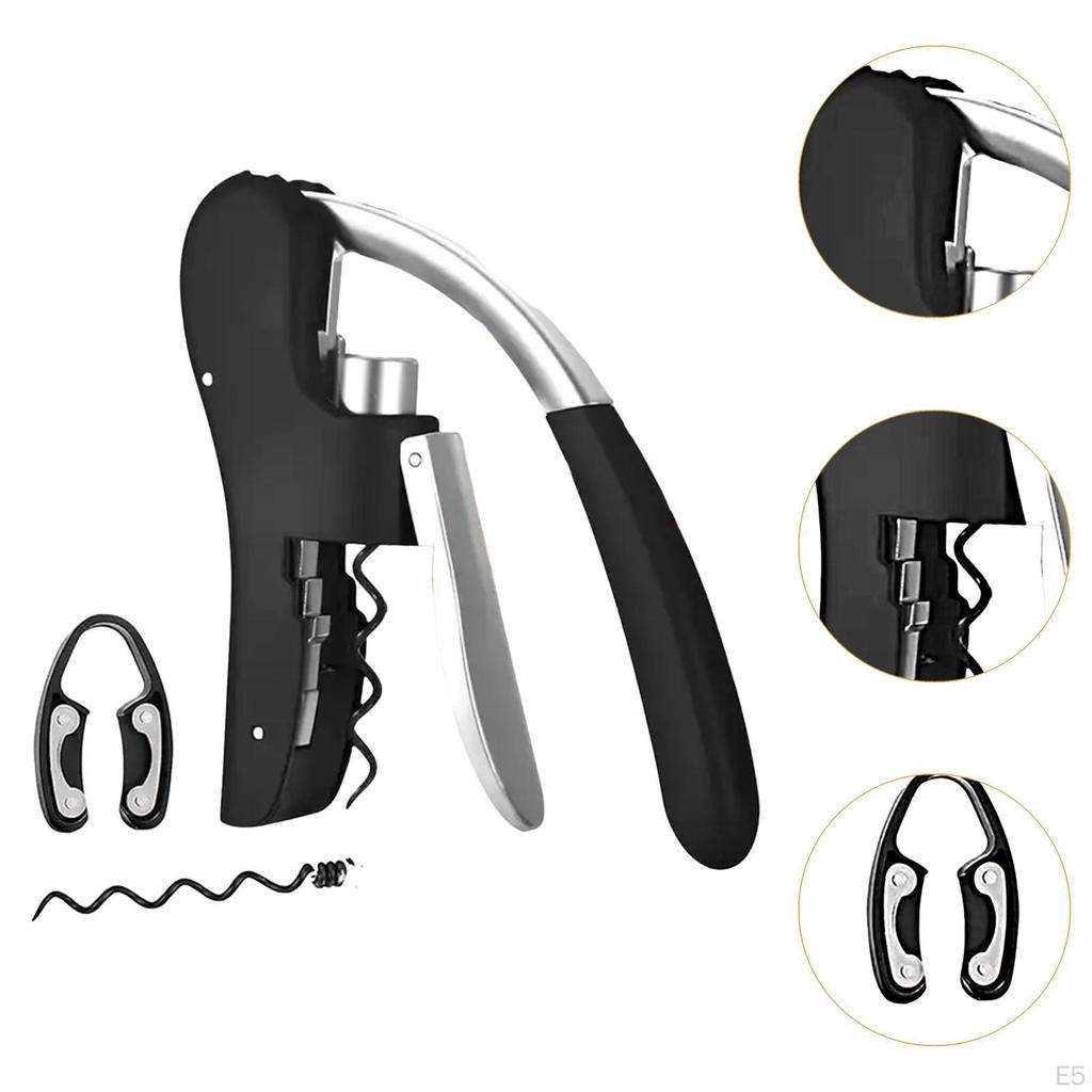 Manual Wine Opener for Kitchen Use, Vertical Lever Corkscrew Home And Bar
