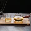 Transparent Glass Sharing Tea Cup Chinese Style Loose Leaf Tea Maker Milk Clear Tea Kettle  Office