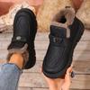 Plus Size Women's Snow Boots with Faux Fur Lining, Chunky Sole Slip-On Winter Shoes, Wide Width Non-Slip Comfort Walking Shoes Arch Support