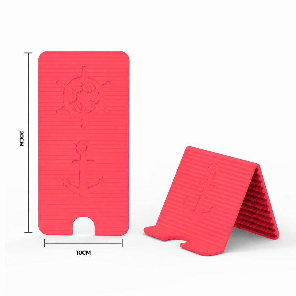 Flexible Silicone Phone Holder, Desk&Travel, Airplane Tray Table, Bendable Desktop Stand, Generic Portable Holder 4 Colors