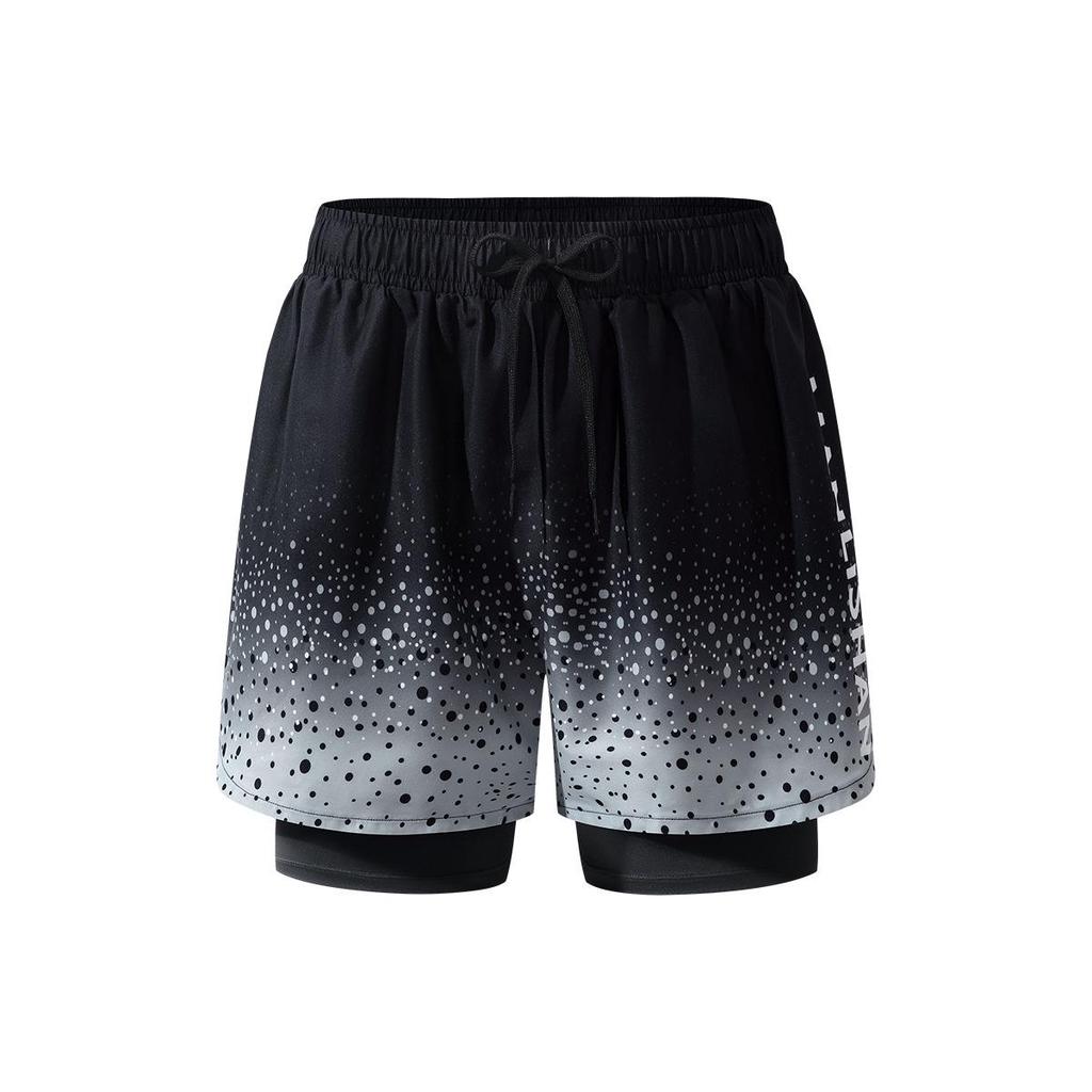 Men's Quick-Dry Swim Trunks: Double Layer, Anti-Embarrassment, Breathable Mid-Length Beachwear for Running and Hot Springs.