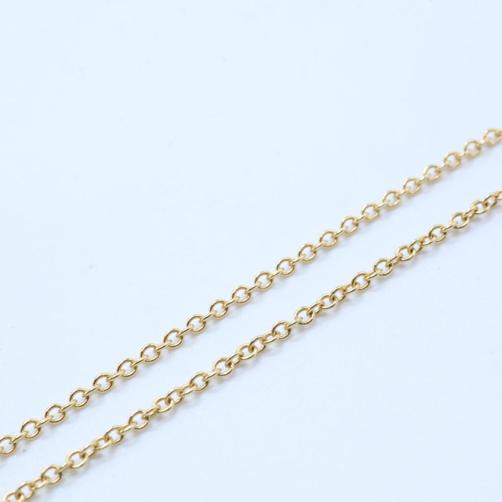 TIFFANY&Co. Au750 T Smile Diamond Small Necklace Yellow GoldUsed