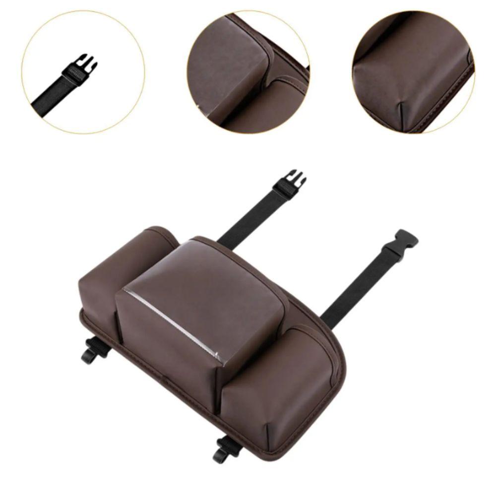 Leather Material Car Back Seat Organizer Car Storage Organizer  Road Trip Essentials
