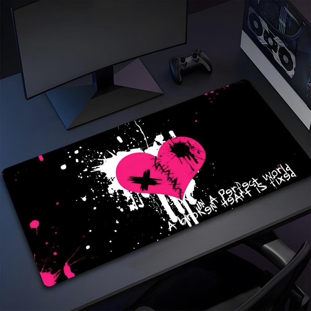 Love Black And Cute Emo Mouse Pad High Quality Natural Rubber Mouse Pad The Most Professional Washable Laptop Mouse Pad
