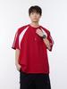 Camiseta Deportiva Casual Unisex con Bloques de Color y Hombro Caído, Cuello Redondo - Ideal para Uniformes de Equipo