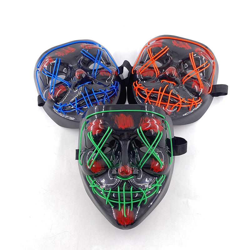 Masca LED Strălucitoare Stil Multi Mască Purge Profesională Fără Fir Luminoasă Mască de Petrecere Intermitentă Echipament de Cap Decorativ Mască Pentru Halloween