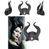 Urocza Maska Cosplay Czarownicy Maleficent 2 Władczyni Zła z Uderzającymi Czarnymi Rogami
