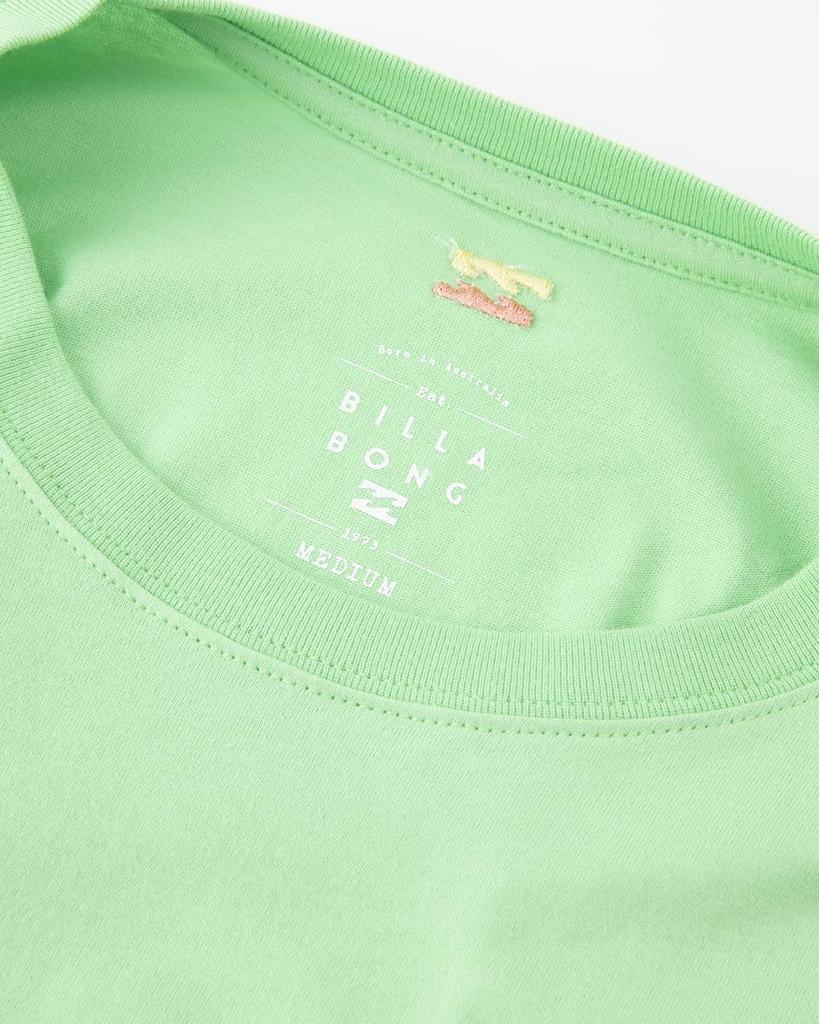 Billabong Modern EMB Logo Short Cropped Tee, Women's, Black