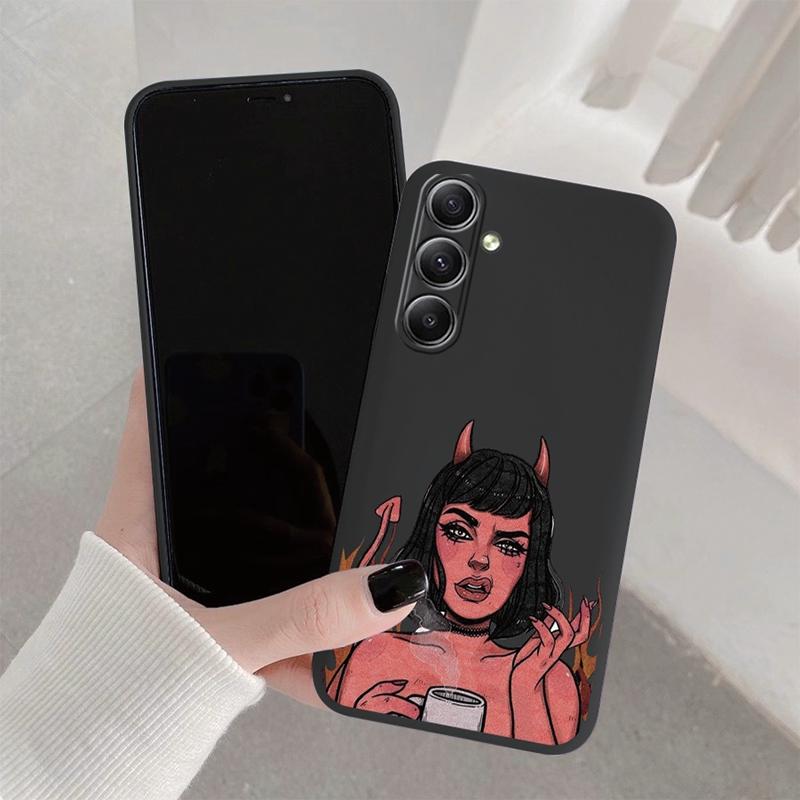 

Мягкий силиконовый чехол Cool Girls для iPhone Xiaomi Redmi Note 13 14C 15 Samsung A55 A35 M35 S24 FE S25 Huawei Honor Camera Защитный противоударный чехол Samsung Galaxy S25 чёрный