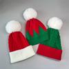 Christmas Red Green Hat Warm Winter Knitted Baby Beanie Cap New Year Party Navidad Noel Winter Merry Xmas Decor For Adult Kids
