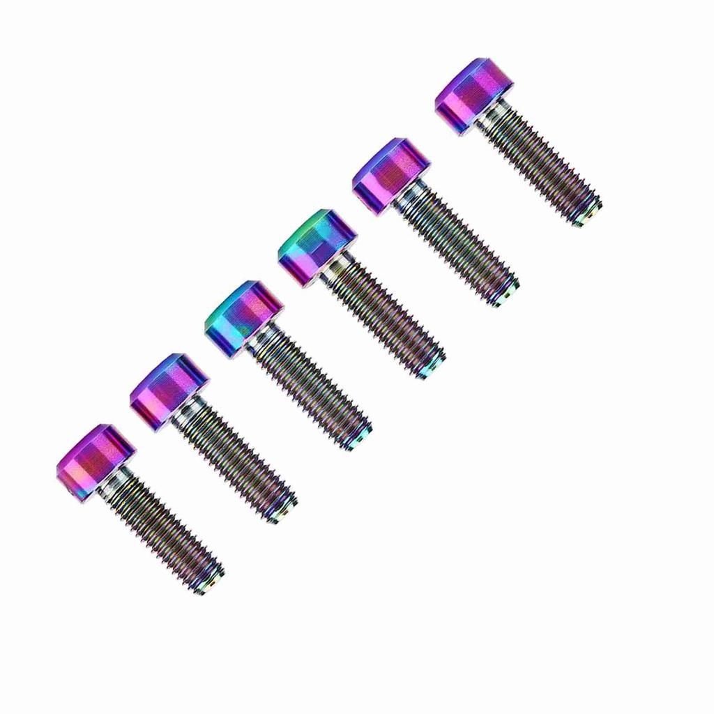 6pcs Set M5*16mm Alloy Bike Fixed Stem S For Mountain Stem ( )