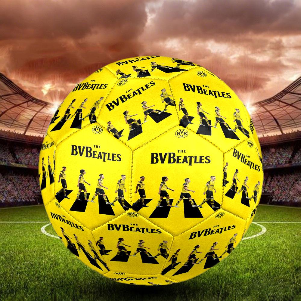 Borussia Dortmund Print Size 5 Soccer Ball, Standard Match Football for Sports Game and Team Practice, Ideal Gift for Soccer Fans